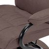 vidaXL Sillón reclinable con reposapiés tela marrón