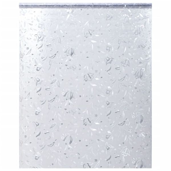 vidaXL L&aacute;mina de ventana esmerilada patr&oacute;n de flor PVC 60x500 cm