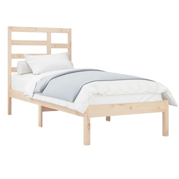 vidaXL Estructura de cama sin colch&oacute;n madera maciza 100x200 cm