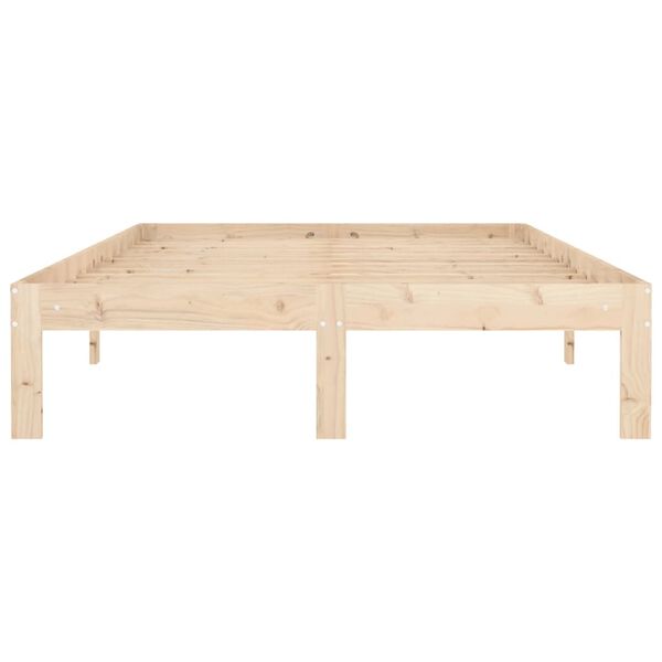 vidaXL Estructura de cama sin colch&oacute;n madera de pino maciza 120x200 cm
