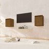 vidaXL Armario de pared 2 uds madera de pino marr&oacute;n miel 30x30x40 cm