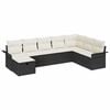 vidaXL Conjunto de sof&aacute; de jard&iacute;n 8 uds. Negro y crema rat&aacute;n sint&eacute;tico