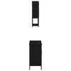 vidaXL Juego de muebles de ba&ntilde;o 2 pcs Negro Madera contrachapada