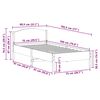vidaXL Estructura de cama sin colch&oacute;n madera maciza pino 75x190 cm