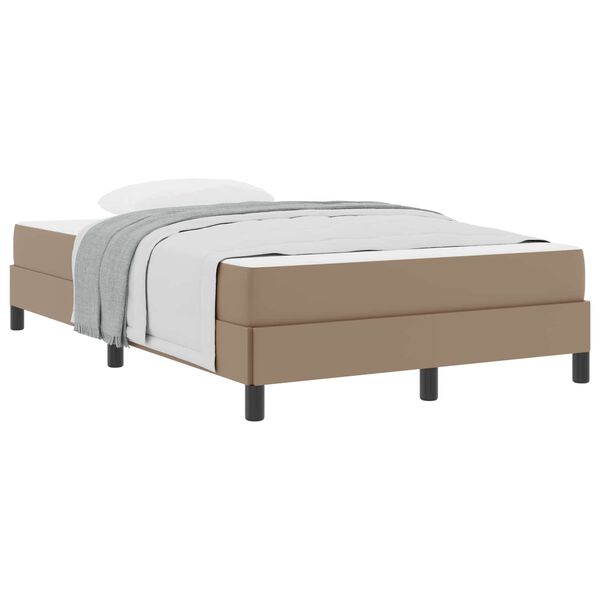 vidaXL Estructura de cama con colch&oacute;n Capuchino 120 x 190 cm tela