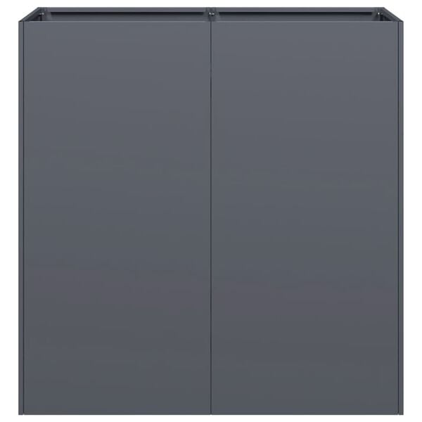 vidaXL Jardinera de acero laminado en fr&iacute;o antracita 80x40x80 cm