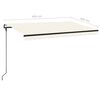 vidaXL Toldo retr&aacute;ctil autom&aacute;tico crema 450x300 cm