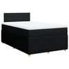 vidaXL Cama box spring con colch&oacute;n tela negro 120x190 cm