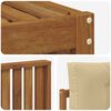 vidaXL Conjunto de sof&aacute;s de exterior con coj&iacute;n 4 pcs Natural y Beige