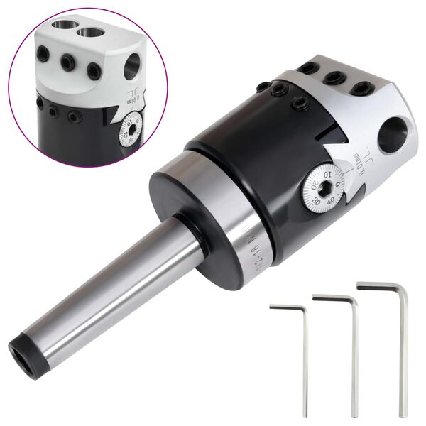 vidaXL Cabeza perforadora 50 mm vástago perforador MT2 torno fresado