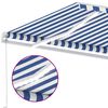 vidaXL Toldo manual retráctil con LED azul y blanco 400x350 cm