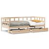 vidaXL Sof&aacute; cama con cajones madera maciza de pino 90x190 cm