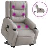 vidaXL Sill&oacute;n de masaje el&eacute;ctrico reclinable elevable tela gris nube