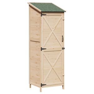 vidaXL Cobertizo de Jard&iacute;n Natural 59,5 x 56 x 176,5 cm