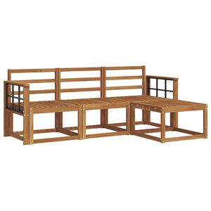 vidaXL Conjunto de sof&aacute;s de exterior 4 pcs Natural