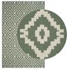 vidaXL Alfombra de &aacute;rea Natural y verde 160 x 230 cm PET
