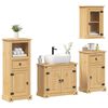 vidaXL Juego de muebles de ba&ntilde;o Corona 4 pzas madera maciza pino