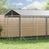 vidaXL Perrera de exterior con techo acero galvanizado plata 3x9x2,5 m