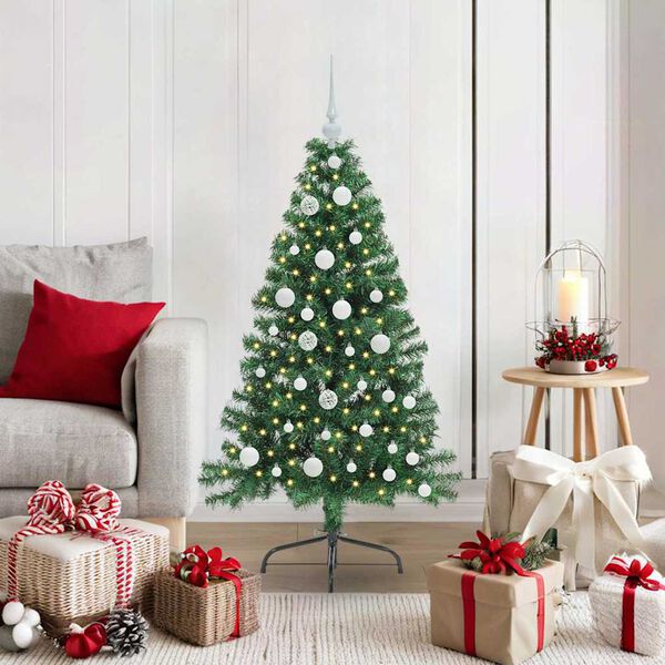 vidaXL &Aacute;rbol de Navidad Artificial Preiluminado Verde 120 cm PVC
