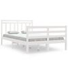 vidaXL Estructura de cama doble peque&ntilde;a madera maciza blanca 120x190cm