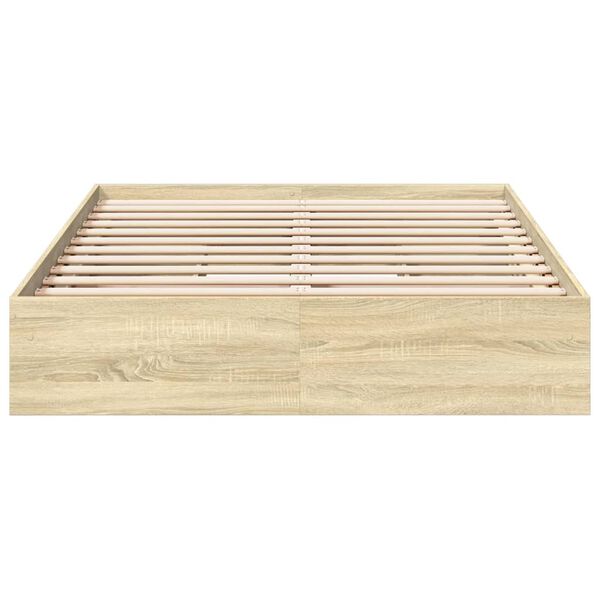 vidaXL Cama con cajones madera de ingeniería roble Sonoma 120x190 cm