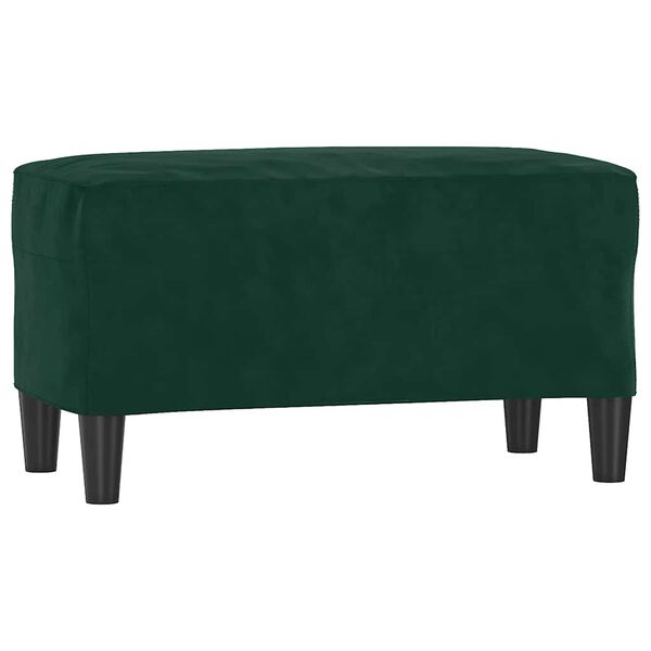 vidaXL Banco de terciopelo verde oscuro 70x35x41 cm
