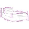 vidaXL Estructura de cama otomana colch&oacute;n tela crema 120x190 cm