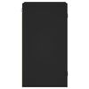 vidaXL Mueble de pared con puertas de vidrio negro 35x37x68,5 cm