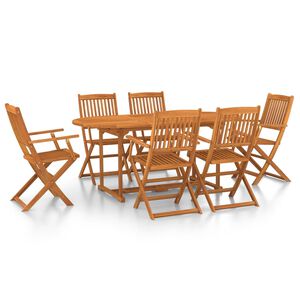 vidaXL Juego comedor de jardín 9 pzas madera maciza acacia 180x90x75cm