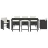 vidaXL Conjunto de Comedor de Jard&iacute;n 9 pcs Negro rat&aacute;n sint&eacute;tico
