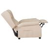 vidaXL Sill&oacute;n reclinable de cuero sint&eacute;tico blanco crema