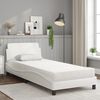 vidaXL Cama con colchón Dover cuero sintético blanco 80x200 cm