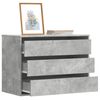 vidaXL Cajonera de esquina madera ingenier&iacute;a gris hormig&oacute;n 80x41x58 cm