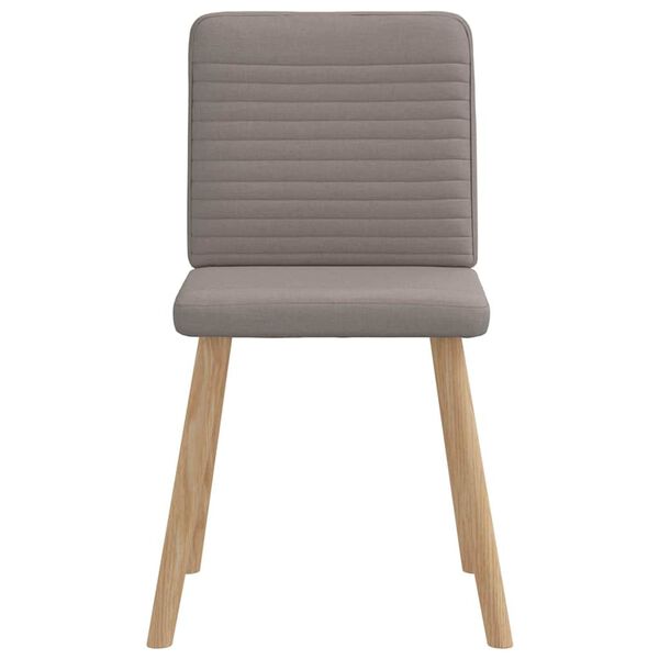vidaXL Sillas de comedor 4 unidades tela taupe