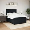 vidaXL Cama box spring con colch&oacute;n terciopelo negro 140x190 cm