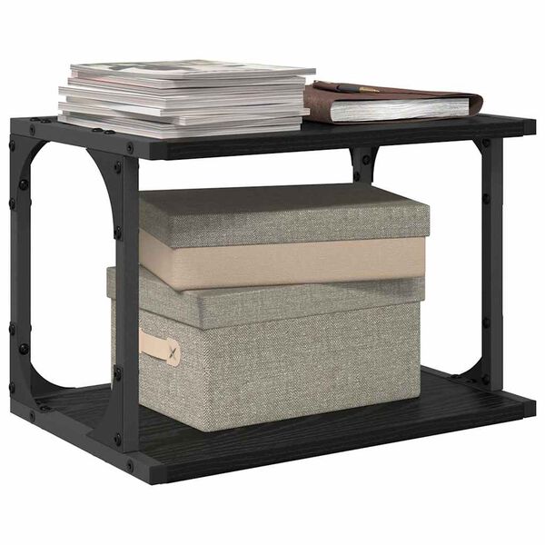 vidaXL Soporte para Impresora Roble Negro 41 x 28 x 33.5 cm