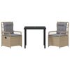 vidaXL Conjunto de Comedor de Jard&iacute;n 3 pcs Beige y Gris Claro
