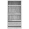 vidaXL Armario de madera contrachapada gris Sonoma 100x50x200 cm