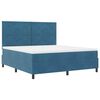 vidaXL Cama Box Spring LED Azul Oscuro 180 x 200 cm Terciopelo