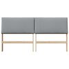 vidaXL Cabecero tapizado Gris Claro 180 cm Madera de pino macizo
