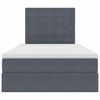 vidaXL Cama con almacenamiento y LED Gris oscuro 120 x 190 cm