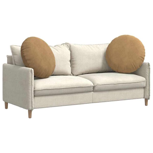 vidaXL Cojines para asiento 2 pcs Marr&oacute;n &Oslash; 40 x 13 cm Terciopelo