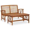 vidaXL Juego de muebles de jard&iacute;n 2 piezas madera maciza de acacia