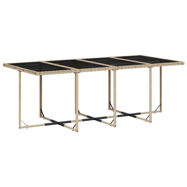 vidaXL Set comedor de jard&iacute;n con cojines 13 pzas rat&aacute;n sint&eacute;tico beige