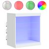 vidaXL Aparador con luces LED blanco 60,5x37x67 cm