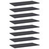 vidaXL Estantes para estanter&iacute;a 8 uds contrachapada gris 80x40x1,5 cm