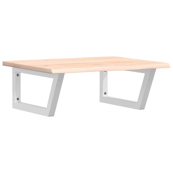vidaXL Estante de lavabo de pared de acero y madera maciza de roble
