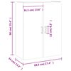 vidaXL Armario de pared roble ahumado 69,5x34x90 cm