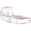 vidaXL Estructura de cama sin colch&oacute;n Hanko tela gris taupe 80x200 cm