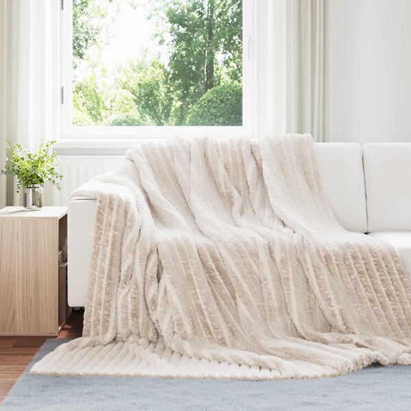 vidaXL Manta Beige 270 x 240 cm Lana